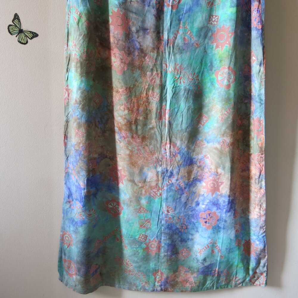 Frivolous by La Blend Hand Made Rayon Maxi Sleeveless Free Spirit Dress Size L - Picture 8 of 11